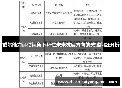 戴尔能力评估视角下拜仁未来发展方向的关键问题分析